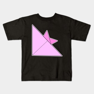 Fish Heartfish Origami Sticker Style Design Kids T-Shirt